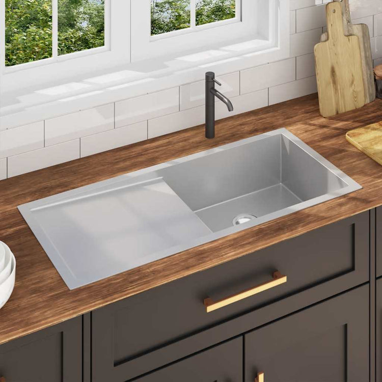 Vidaxl Sink handgefertigt Edelstahl