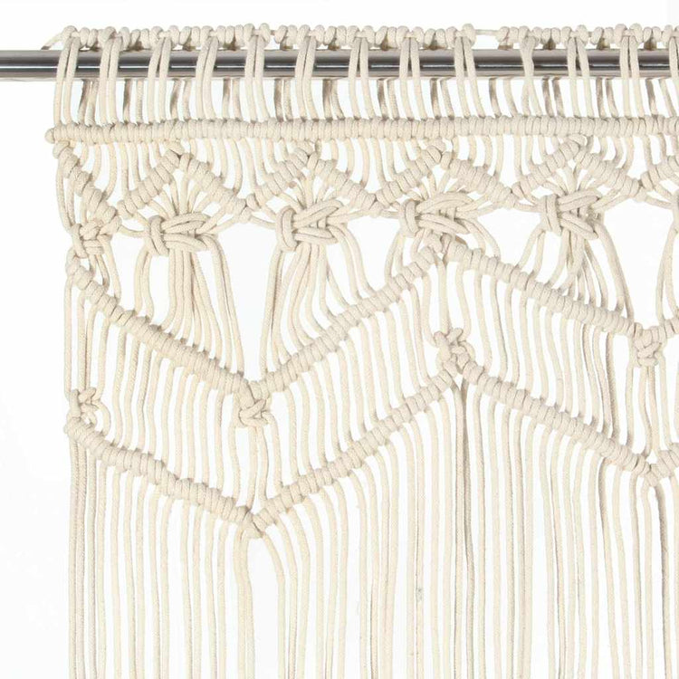 Vidaxl Vorhang Macramé 140x240 cm Baumwolle