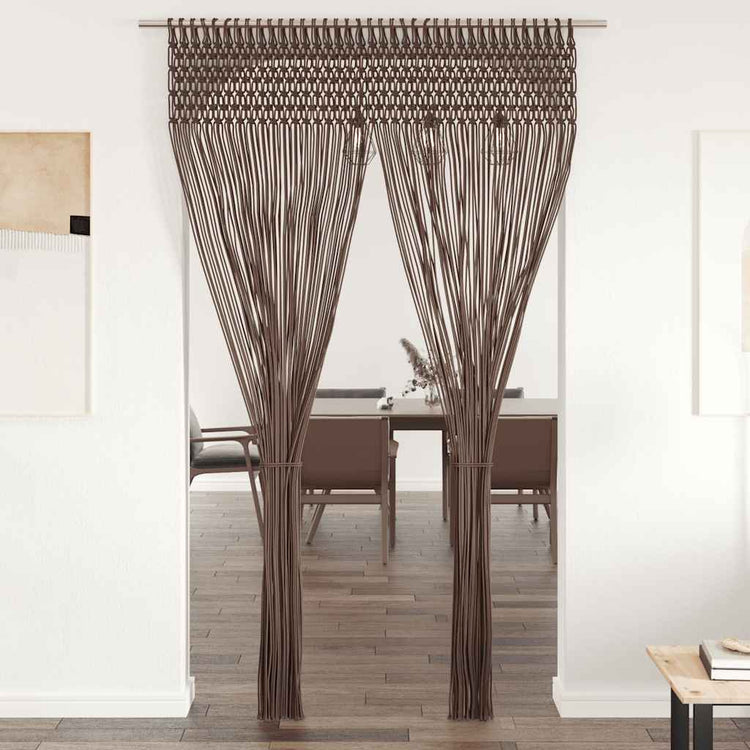 Vidaxl Vorhang Macramé 140x240 cm Baumwolltaupe