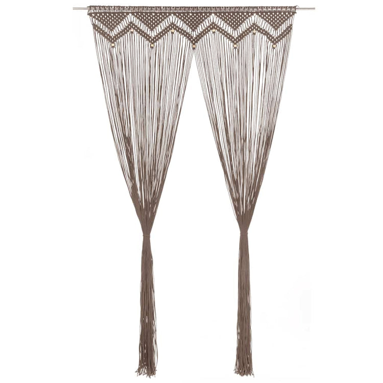 Vidaxl Vorhang Macramé 140x240 cm Baumwolltaupe