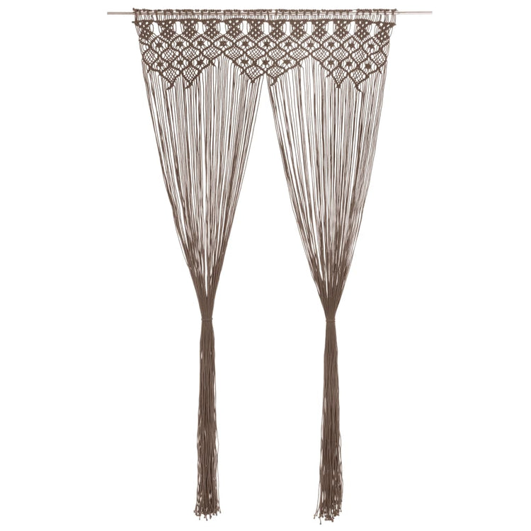 Vidaxl Vorhang Macramé 140x240 cm Baumwolltaupe