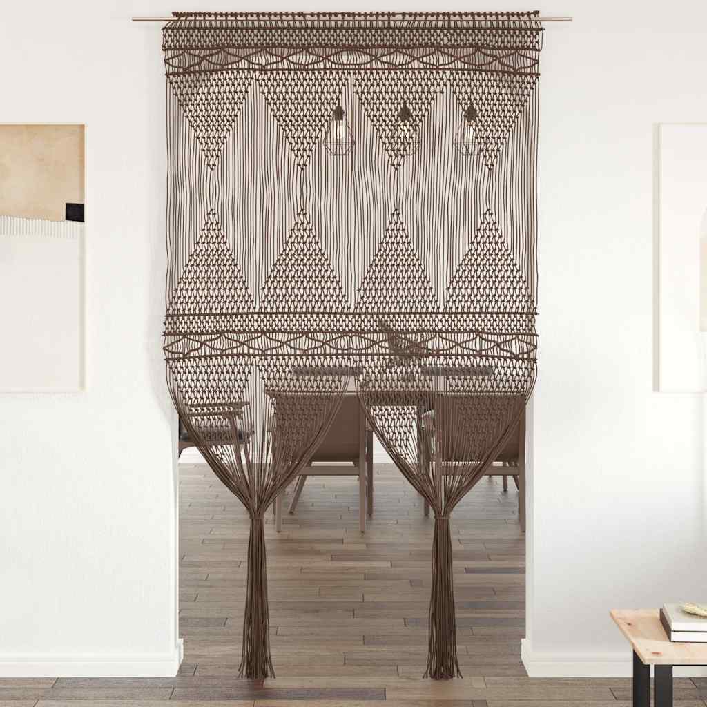 Vidaxl Vorhang Macramé 140x240 cm Baumwolltaupe