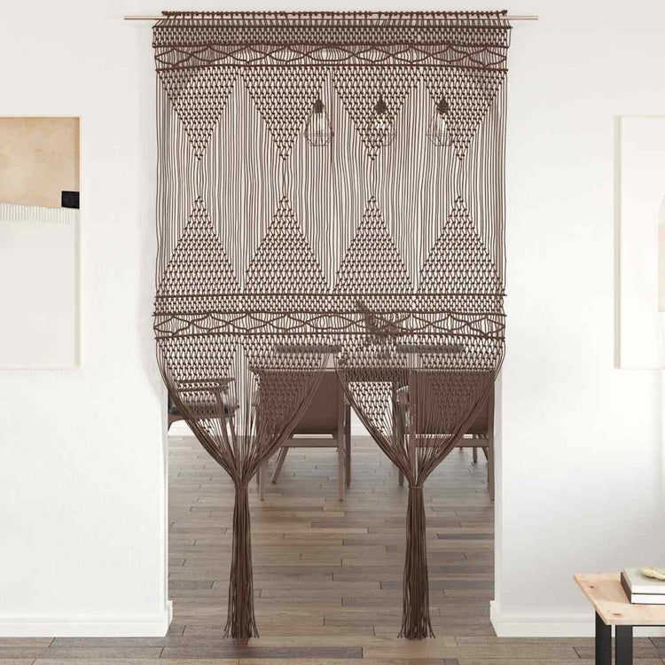 Vidaxl Vorhang Macramé 140x240 cm Baumwolltaupe