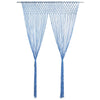 Vidaxl Vorhang Macramé 140x240 cm Baumwollblau