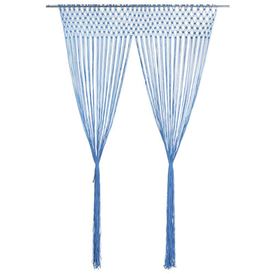 Vidaxl Vorhang Macramé 140x240 cm Baumwollblau