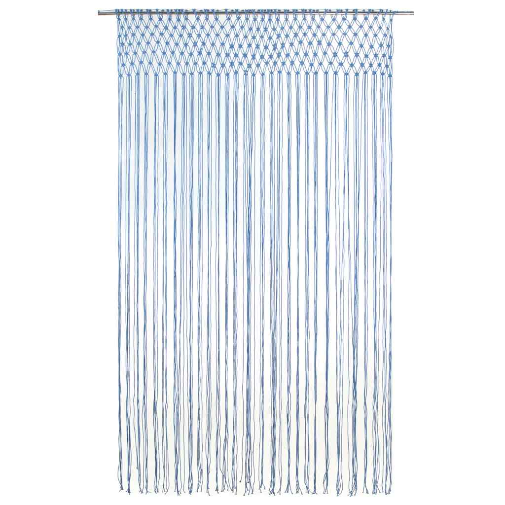Vidaxl Vorhang Macramé 140x240 cm Baumwollblau