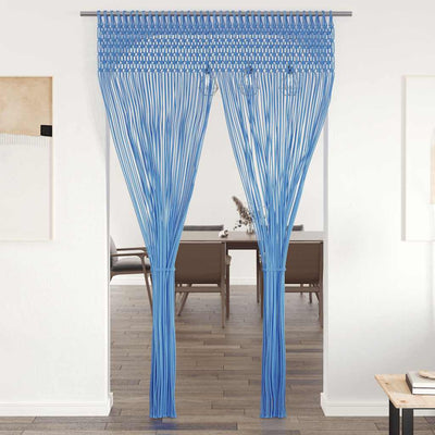 Vidaxl Vorhang Macramé 140x240 cm Baumwollblau