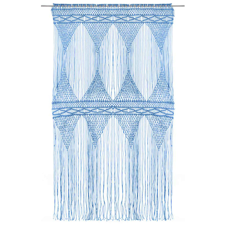 Vidaxl Vorhang Macramé 140x240 cm Baumwollblau