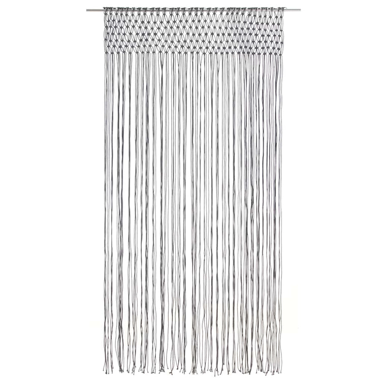 VIDAXL -Vorhang Macramé 140x240 cm Baumwoll -Anthrazit