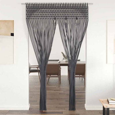 VIDAXL -Vorhang Macramé 140x240 cm Baumwoll -Anthrazit