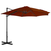 Vidaxl -schwimmendes Parasol mit Aluminiumpol 300 cm Terrakotta -gelöscht - afbeelding 1