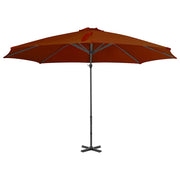 Vidaxl -schwimmendes Parasol mit Aluminiumpol 300 cm Terrakotta -gelöscht - afbeelding 2