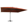 Vidaxl-schwimmendes Parasol mit LED-Beleuchtung 400x300 cm Terracotta-farbig