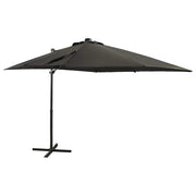 Vidaxl schwimmend Parasol mit Pol und LED -Beleuchtung 250 cm Anthrazitfarbe - afbeelding 1