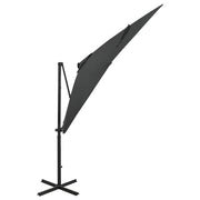 Vidaxl schwimmend Parasol mit Pol und LED -Beleuchtung 250 cm Anthrazitfarbe - afbeelding 2