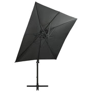 Vidaxl schwimmend Parasol mit Pol und LED -Beleuchtung 250 cm Anthrazitfarbe - afbeelding 3