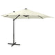 Vidaxl-schwimmendes Parasol mit Stangen und LED-Beleuchtung 300 cm sandfarben