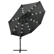 Vidaxl schwimmend Parasol mit Pol und LED -Beleuchtung 300 cm Anthrazitfarbe - afbeelding 2
