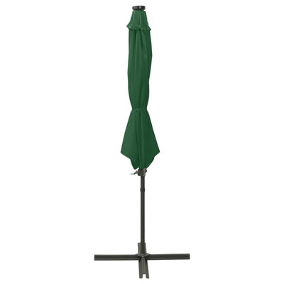 Vidaxl -schwimmendes Parasol mit Pol und LED -Beleuchtung 300 cm Grün