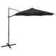 Vidaxl schwimmend Parasol mit Pol und LED -Beleuchtung 300 cm schwarz