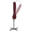 Vidaxl schwimmend Parasol mit Pol und LED -Beleuchtung 300 cm Bordeaux Rot
