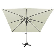 Vidaxl-schwimmendes Parasol mit Stangen und LED-Beleuchtung 300 cm sandfarben - afbeelding 3