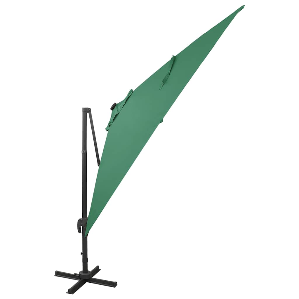 Vidaxl -schwimmendes Parasol mit Pol und LED -Beleuchtung 300 cm Grün