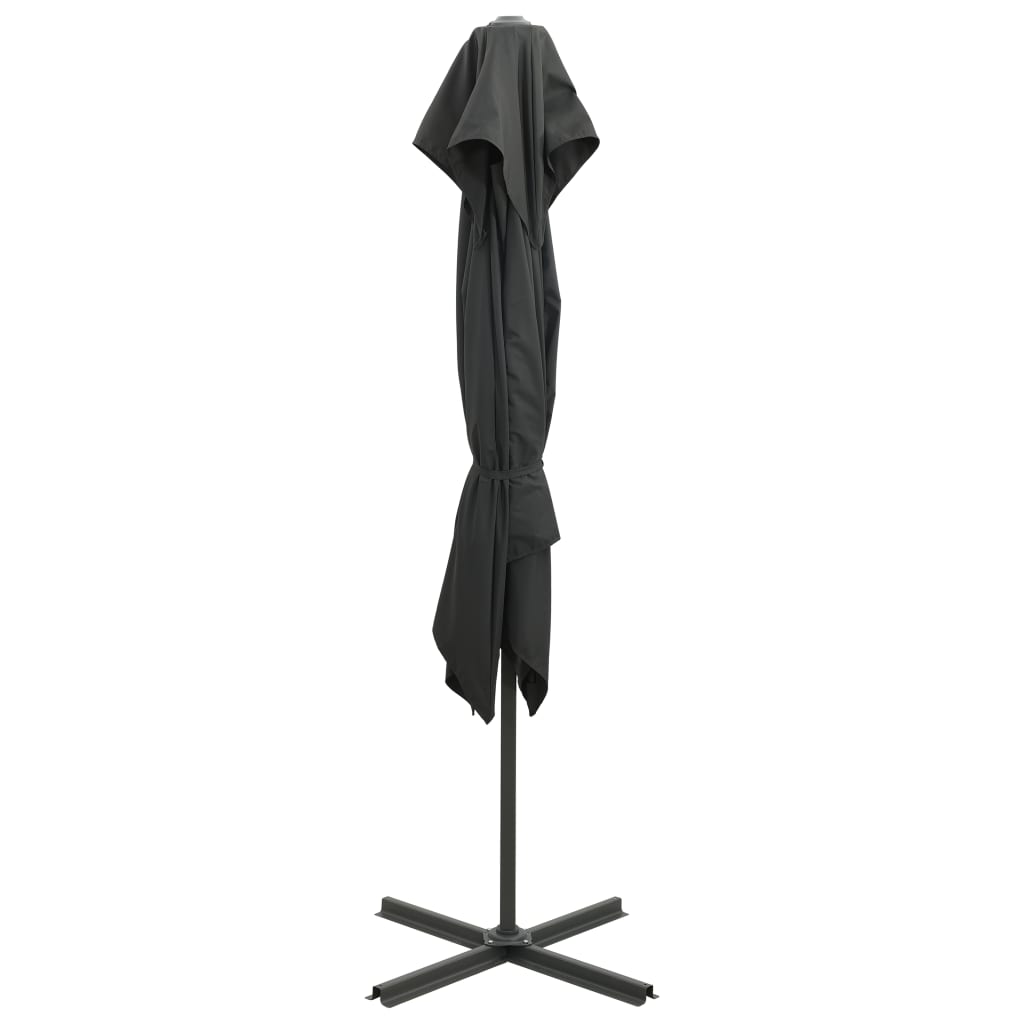 Vidaxl -schwimmendes Parasol mit Doppeldach 250x250 cm Anthrazit -Colored