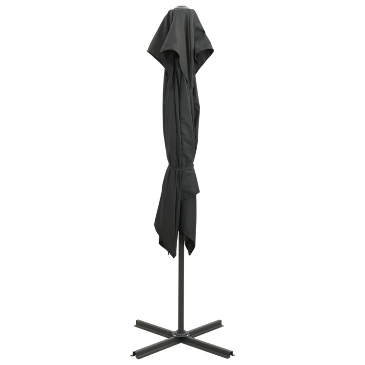 Vidaxl -schwimmendes Parasol mit Doppeldach 250x250 cm Anthrazit -Colored