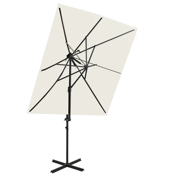Vidaxl -schwimmendes Parasol mit Doppeldach 250x250 cm Sand -Colored