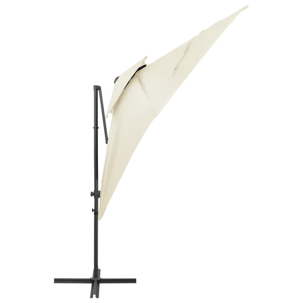 Vidaxl -schwimmendes Parasol mit Doppeldach 250x250 cm Sand -Colored