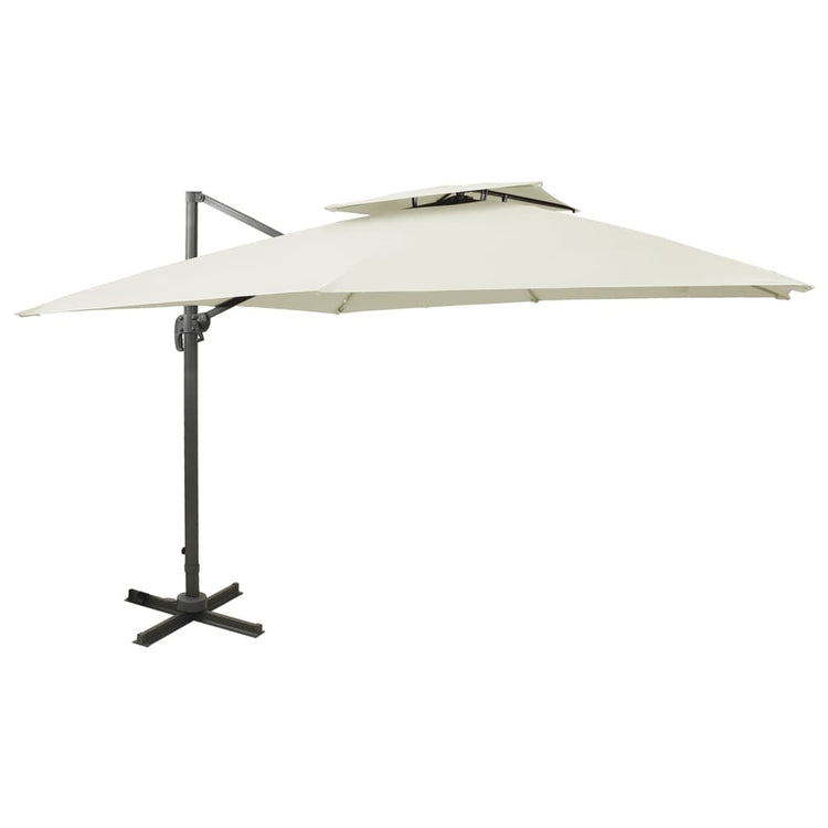 Vidaxl schwimmendes Parasol mit Doppeldach 300x300 cm Sand -Colored