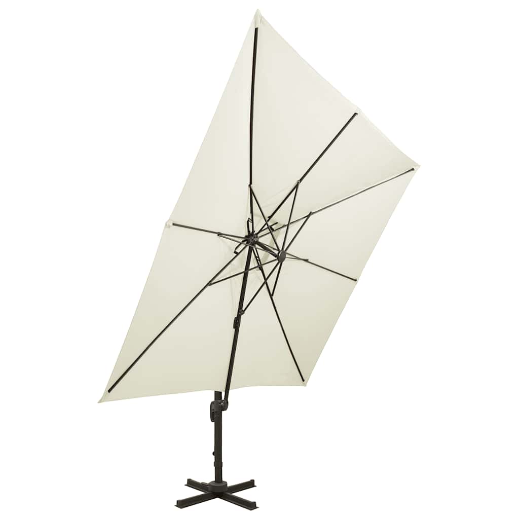 Vidaxl schwimmendes Parasol mit Doppeldach 300x300 cm Sand -Colored