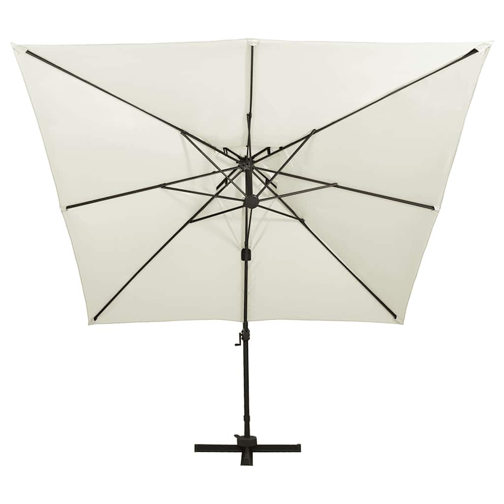 Vidaxl schwimmendes Parasol mit Doppeldach 300x300 cm Sand -Colored