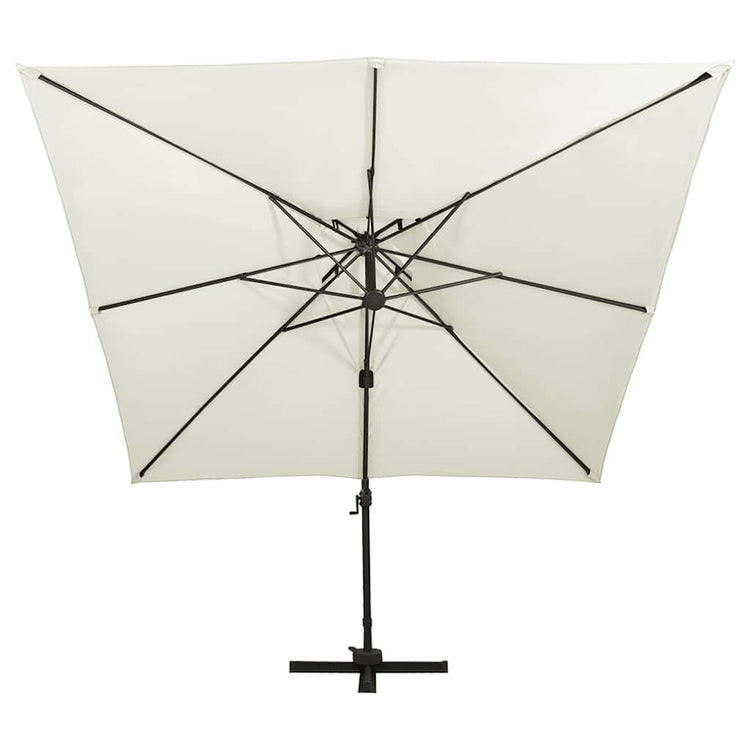 Vidaxl schwimmendes Parasol mit Doppeldach 300x300 cm Sand -Colored