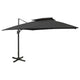 Vidaxl schwimmend Parasol mit Doppeldach 300x300 cm schwarz