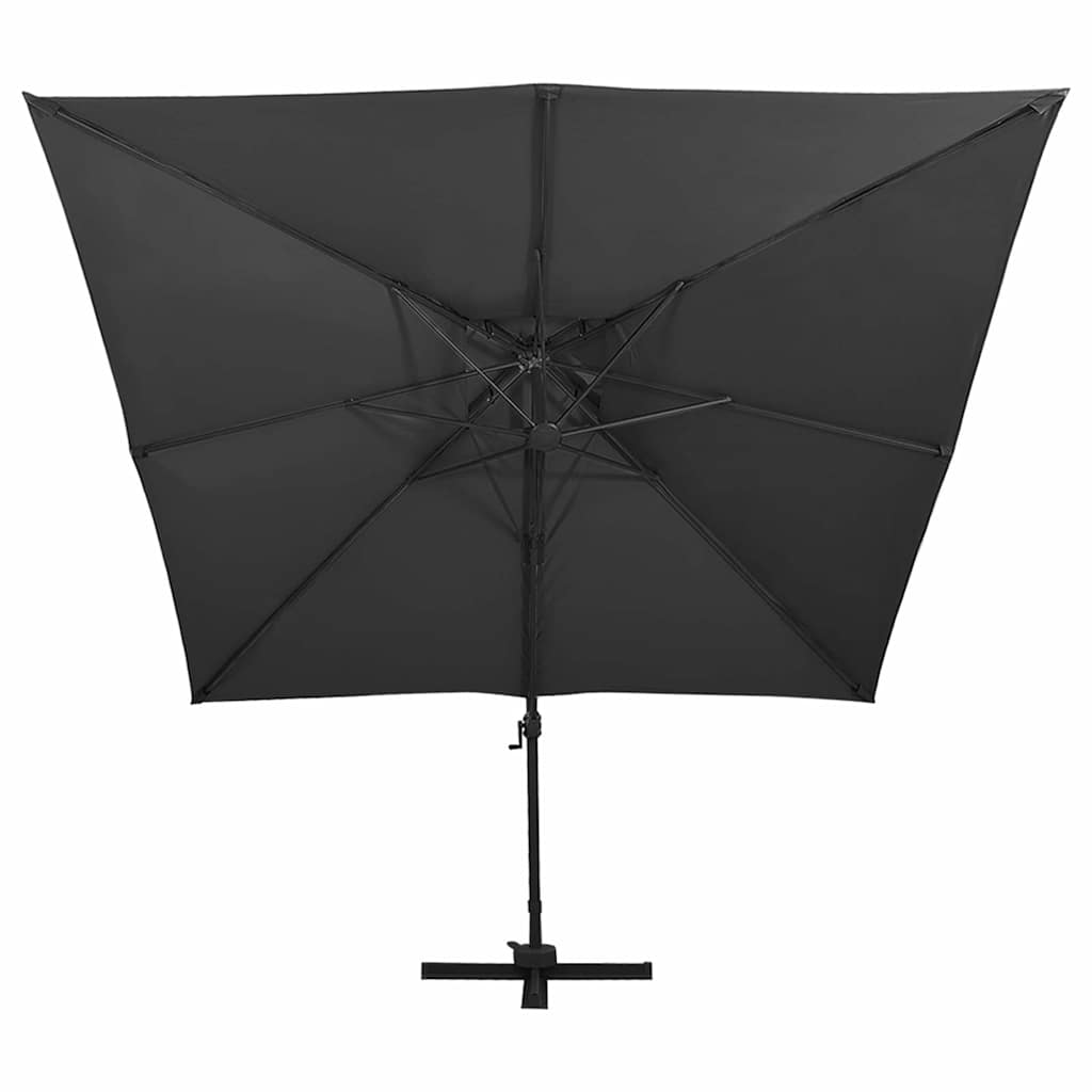 Vidaxl schwimmend Parasol mit Doppeldach 300x300 cm schwarz