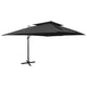 Vidaxl schwimmend Parasol mit Doppeldach 400x300 cm schwarz