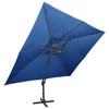 Vidaxl schwimmendes Parasol mit Doppeldach 400x300 cm Azure Blau
