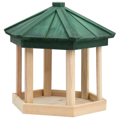 Vidaxl Vogelfutter achteckiges 33x30 cm Festkieferholz