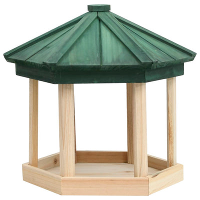 Vidaxl Vogelfutter achteckiges 33x30 cm Festkieferholz