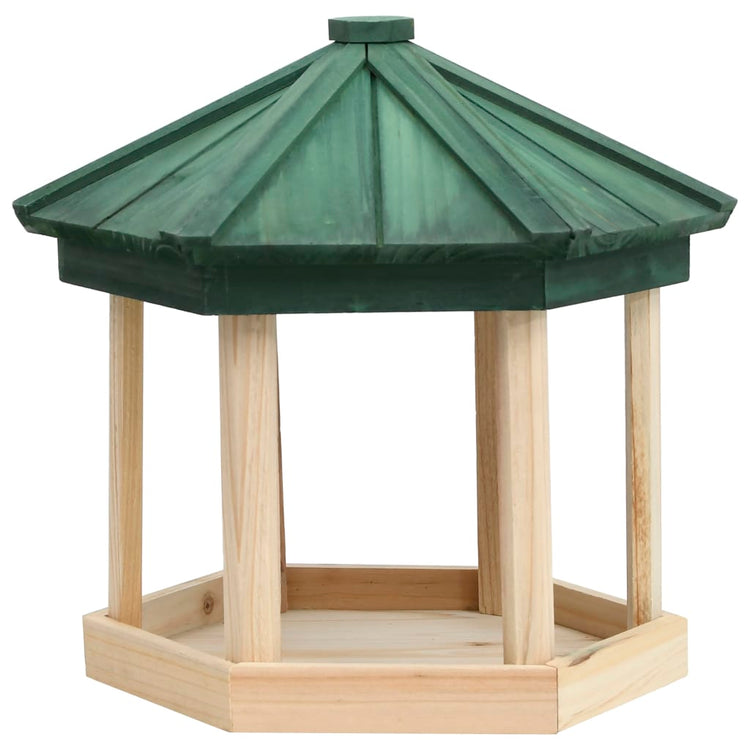 Vidaxl Vogelfutter achteckiges 33x30 cm Festkieferholz