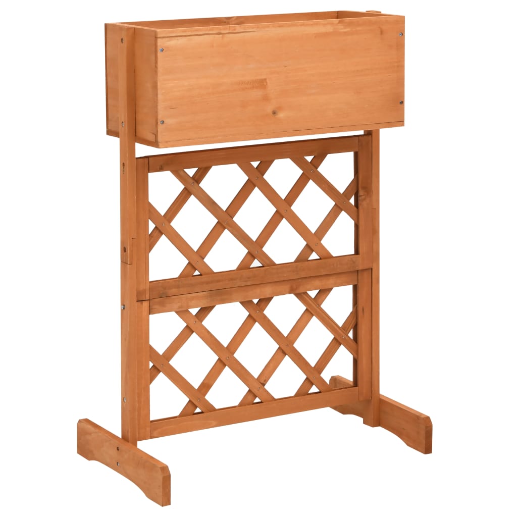 Vidaxl latwerkplantenbak 45x30x74 cm Festkiefer Orange