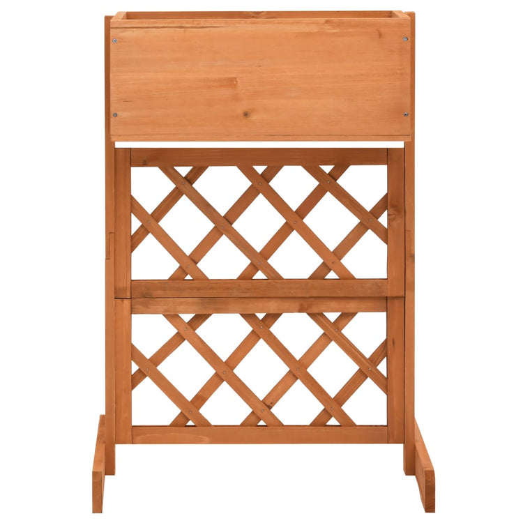 Vidaxl latwerkplantenbak 45x30x74 cm Festkiefer Orange