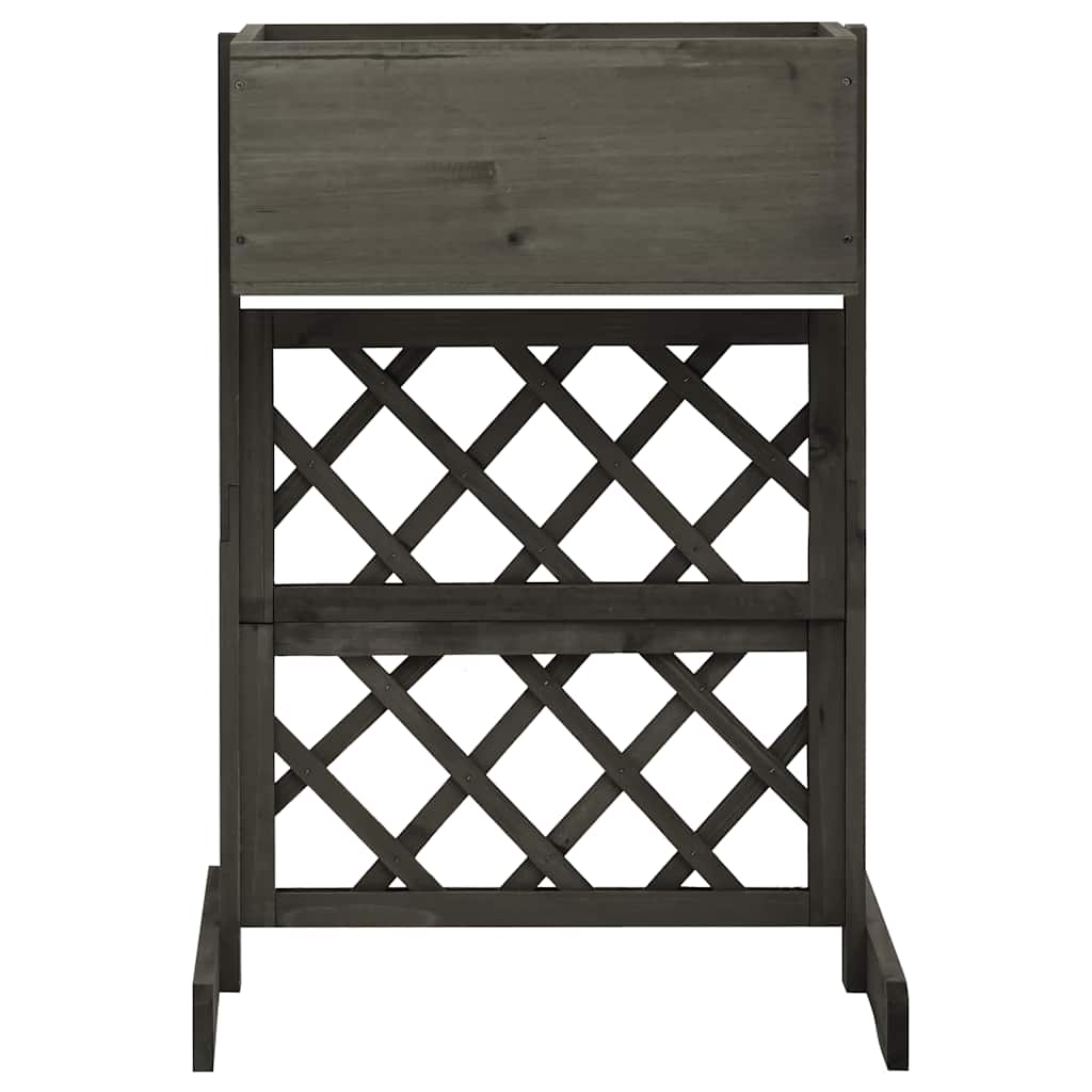 Vidaxx Spalier-Pflanzgefäß 45x30x74 cm massives Kiefernholz grau