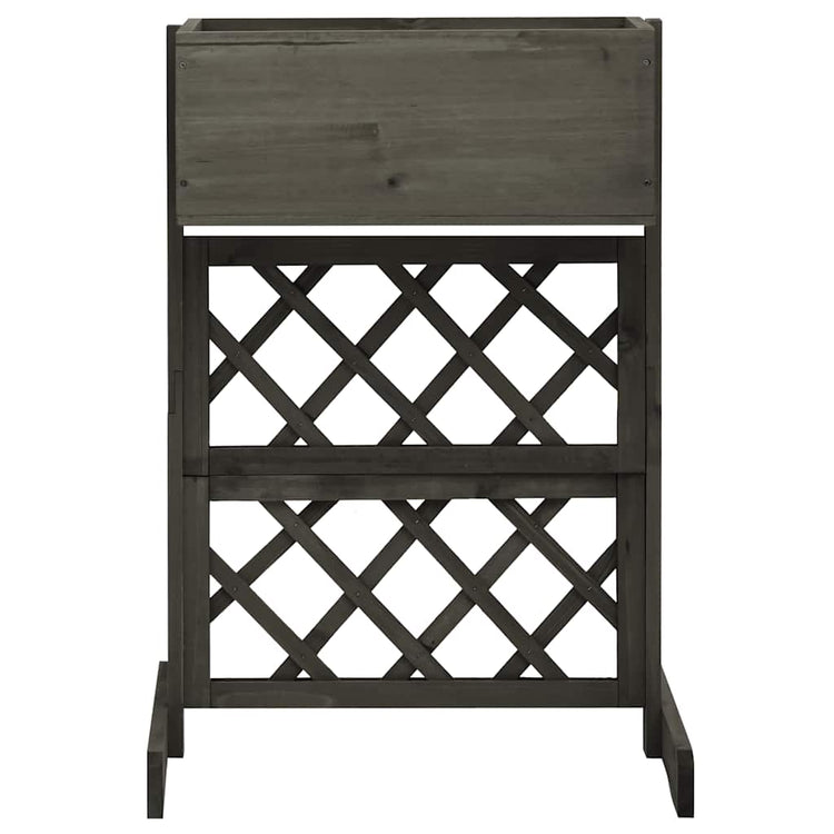 Vidaxx Spalier-Pflanzgefäß 45x30x74 cm massives Kiefernholz grau