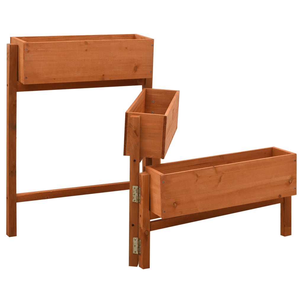 VIDAXL -Pflanzer faltbar 60x14x75 cm Festkiefer Orange