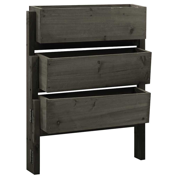 VIDAXL -Pflanzer zusammenbricht 60x14x75 cm Festes Poring Grau