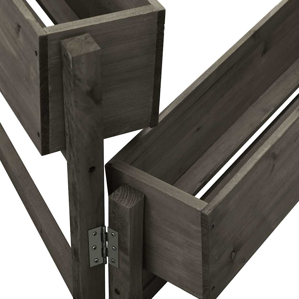 VIDAXL -Pflanzer zusammenbricht 60x14x75 cm Festes Poring Grau
