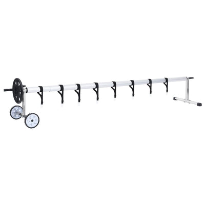 Vidaxl Schwimmbadabdeckung Roller mit Edelstahlrahmen